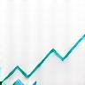 Graph icon representing cost reduction.